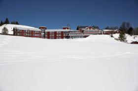 Hotel mit freiem Blick auf die Südspitze des Kallsjön-Sees